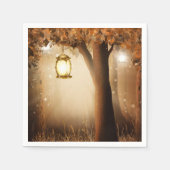 Serviette En Papier Forêt magique avec lumières des fées (Devant)