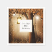 Serviette En Papier Forêt magique avec lumières des fées Anniversaire (Devant)