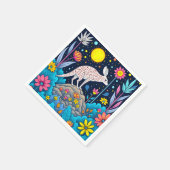 Serviette En Papier Forêt nocturne (Coin)