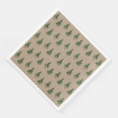 Serviette En Papier Forêt rustique de sapin d'hiver Kraft (Coin)