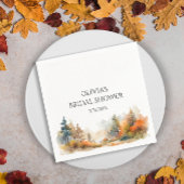 Serviette En Papier Forêt rustique Forêt d'automne Forêt nuptiale