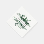 Serviette En Papier Forêt sauvage | Botanique Mariage personnalisé (Coin)