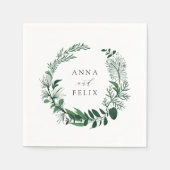 Serviette En Papier Forêt sauvage | Mariage de couronne botanique (Devant)