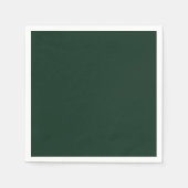 Serviette En Papier Forêt solide vert foncé (Devant)