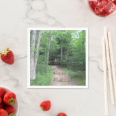 Serviette En Papier Forêt Trail Anniversaire (En situation)