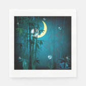 Serviette En Papier Forêt Tropicale Au Papier De Nuit (Devant)