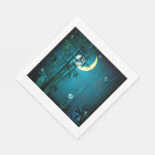 Serviette En Papier Forêt Tropicale Au Papier De Nuit (Coin)