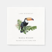 Serviette En Papier Forêt tropicale tropicale Faune toucan N'importe q (Devant)