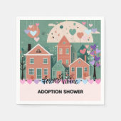 Serviette En Papier Forever Accueil Pastel Coeurs Adoption Foster Douc (Devant)