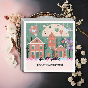 Serviette En Papier Forever Accueil Pastel Coeurs Adoption Foster Douc