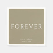 Serviette En Papier Forever Gold Mariage (Devant)