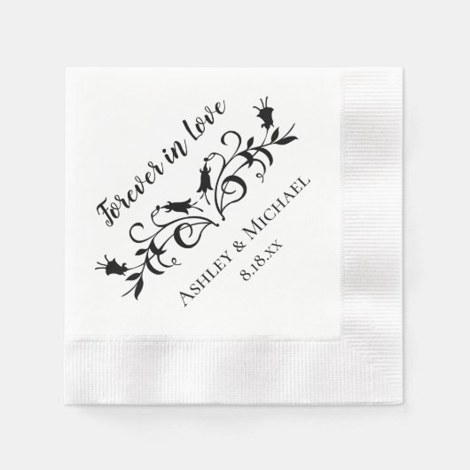 Serviette En Papier Forever in Love (Devant)