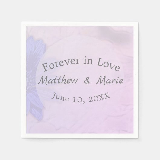 Serviette En Papier Forever in Lovely Lavender Floral (Devant)