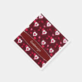 Serviette En Papier Forever Love Red Hearts (Coin)