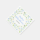 Serviette En Papier Forget-Me-Nots and Daisies Floral Baby Shower (Coin)
