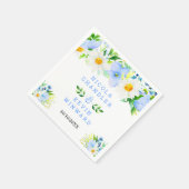 Serviette En Papier Forget-Me-Nots and Daisies Floral Wedding (Coin)