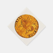 SERVIETTE EN PAPIER FORINT ANTIQUE OR FLORENTIEL (Coin)