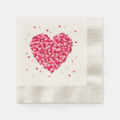 Serviette En Papier Forme de coeur Valentines Jour Amour Cadeau (Devant)