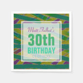 Serviette En Papier Formes Abstraites 30e Anniversaire Papier serviett (Devant)