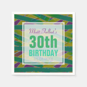 Serviette En Papier Formes Abstraites 30e Anniversaire Papier serviett