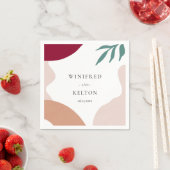 Serviette En Papier Formes abstraites modernes mariage papier serviett (En situation)