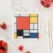 Serviette En Papier Formes Abstraites mondriennes en détresse (En situation)