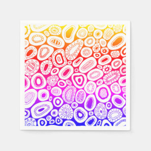 Serviette En Papier Formes Blobby Aléatoires Art Abstrait