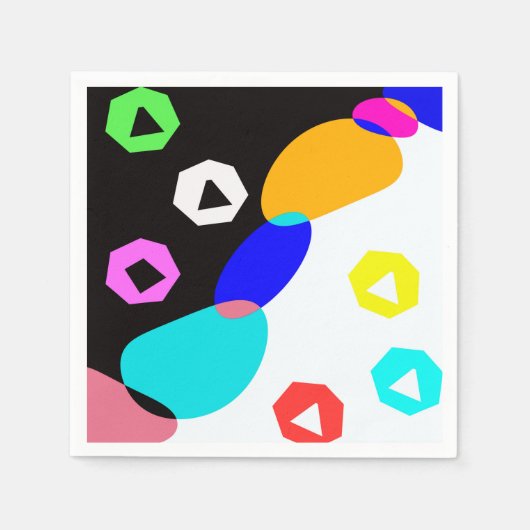 Serviette En Papier Formes colorées (Devant)