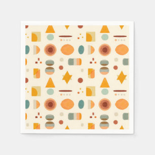 Serviette En Papier Formes d'aquarelle minimaliste Pastel