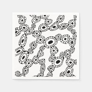 Serviette En Papier Formes de blobs de cercle aléatoires abstraites