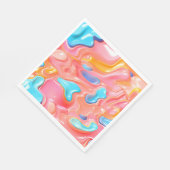 Serviette En Papier Formes de fluides psychédéliques en plastique (Coin)
