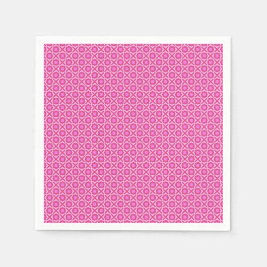 Serviette En Papier Formes géométriques roses (Devant)
