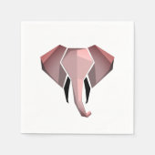 Serviette En Papier Formes simples Géométrie Tête d'éléphant (Devant)