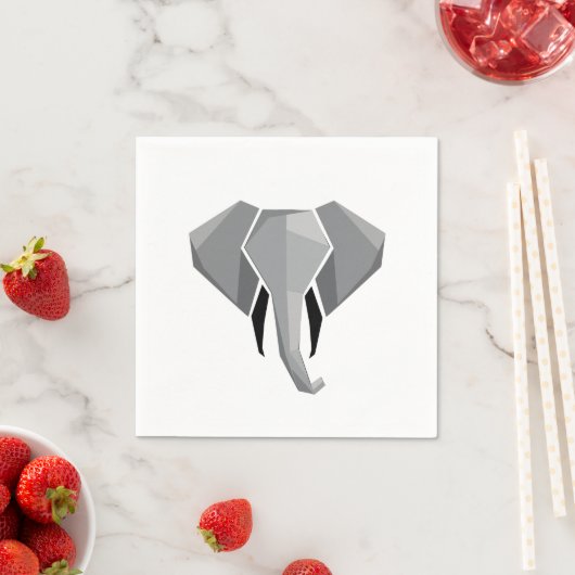 Serviette En Papier Formes simples Géométrie Tête d'éléphant (En situation)