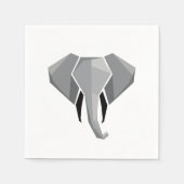 Serviette En Papier Formes simples Géométrie Tête d'éléphant (Devant)