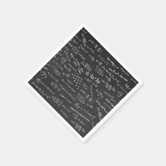 Serviette En Papier Formules Mathématiques Sur Papier Tableware Blackb (Coin)