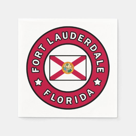 Serviette En Papier Fort Lauderdale Floride (Devant)