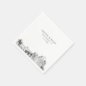 Serviette En Papier Fort Worth Mariage Paper Cocktail Napkin (Coin)