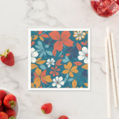 Serviette En Papier Forte configuration florale estivale (En situation)