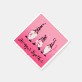 Serviette En Papier Forte Ensemble Cancer Du Sein Pink Ruban (Coin)