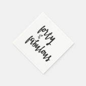 Serviette En Papier Forty & Fabulous - Fun 40e anniversaire (Coin)