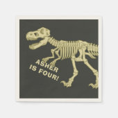 Serviette En Papier Fossil Dinosaur fête d'anniversaire (Devant)