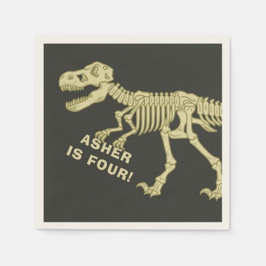 Serviette En Papier Fossil Dinosaur fête d'anniversaire (Devant)
