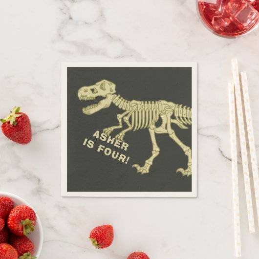 Serviette En Papier Fossil Dinosaur fête d'anniversaire (En situation)