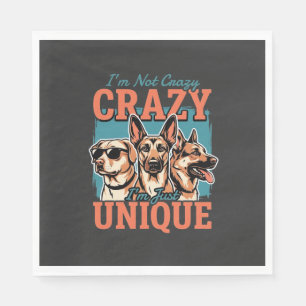 Serviette En Papier Fou amoureux de chien unique