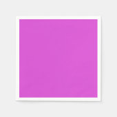 Serviette En Papier Fouchsia mauve de néon solide magenta (Devant)