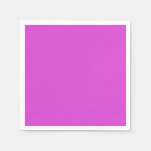 Serviette En Papier Fouchsia mauve de néon solide magenta (Devant)