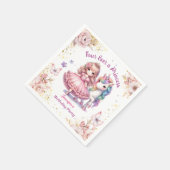 Serviette En Papier Four Ever A Princess Unicorn 4e fête anniversaire (Coin)