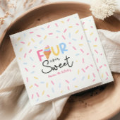 Serviette En Papier Four Ever Sweet Ice Cream 4e fête d'anniversaire