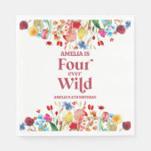 Serviette En Papier Four Ever Wild Fleur sauvage 4e fête d'anniversair (Devant)